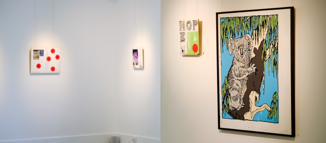 installation view of Jacob Boylan exhibition Dire Contact, at Lone Goat Gallery 2020