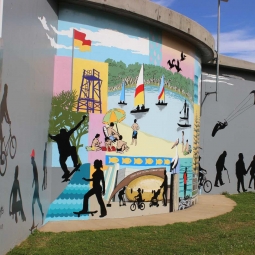 Kings Court Reserve Mural by Potts  at Lennox Head