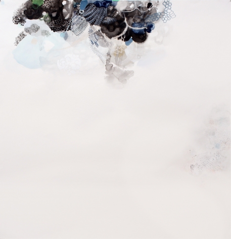 Amanda Humphries Quiet Painting  watercolour, gouache  charcoal on paper  119.5 cm x 115.5 cm  2018