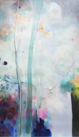 Amanda Humphries, Bush Bathing  watercolour, gouache and pencil on paper  143.5 cm x 84 cm  2018