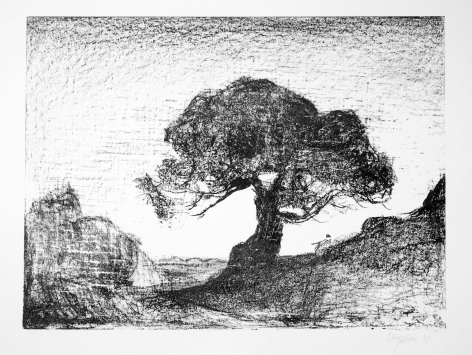 Lloyd Rees Veteran Tree, 1983 Lithograph Printed by Fred Genis