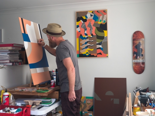 Greg Hodgson in the studio. 2019.